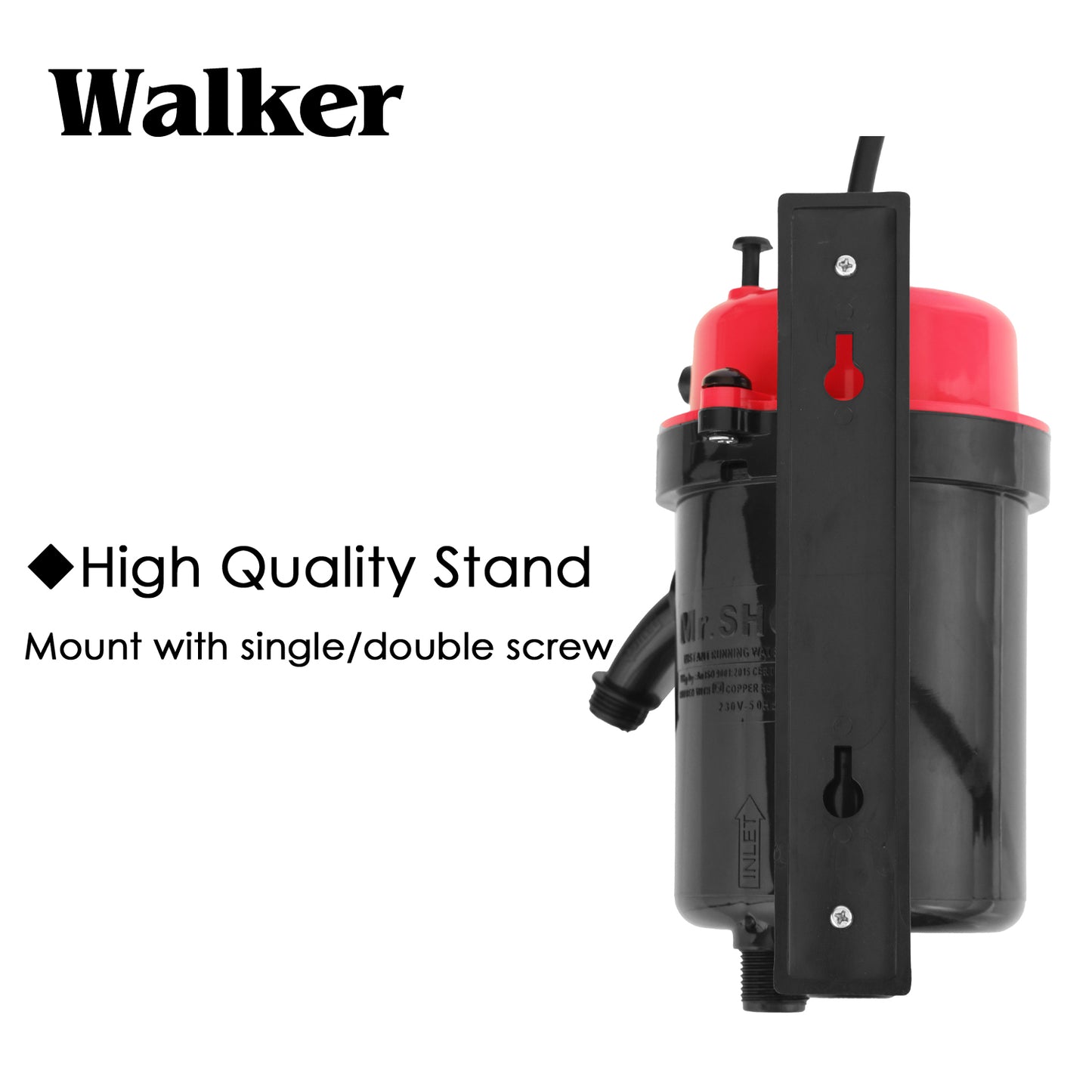 Mr.SHOT® 2.0 Walker | India's 1st Dual Thermostat Screwless Instant Water Heater | Dark Pink