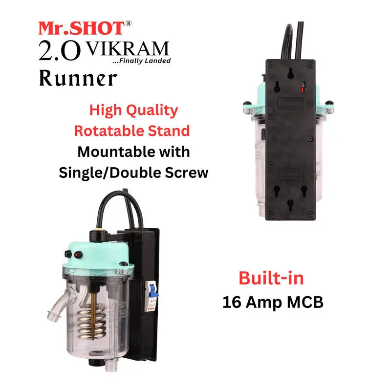 Mr.SHOT® Vikram Runner | Transparent model with built-in MCB | GREEN