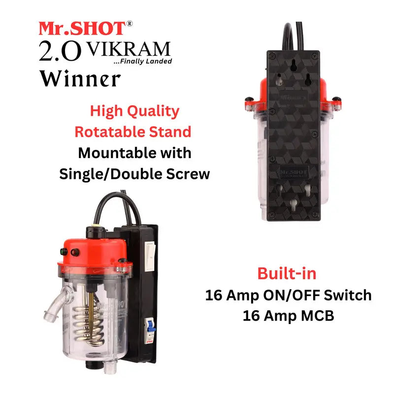 Mr.SHOT® Vikram Winner | Transparent flagship model with ON/OFF switch and MCB | RED