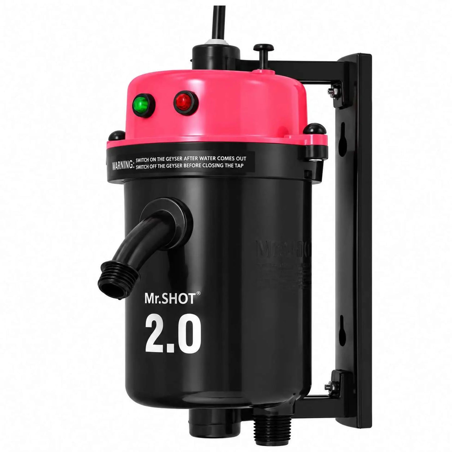 Mr.SHOT® 2.0 Walker | India's 1st Dual Thermostat Screwless Instant Water Heater | Dark Pink