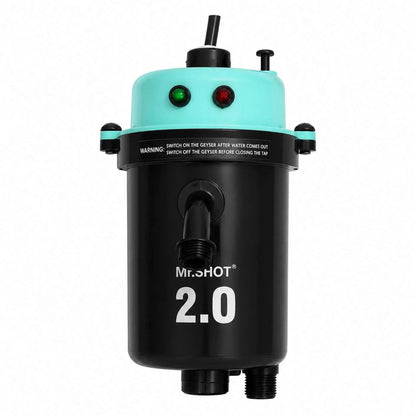 Mr.SHOT® 2.0 Walker | India's 1st Dual Thermostat Screwless Instant Water Heater | Green