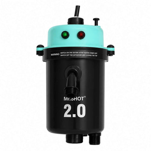 Mr.SHOT® 2.0 Walker | India's 1st Dual Thermostat Screwless Instant Water Heater | Green