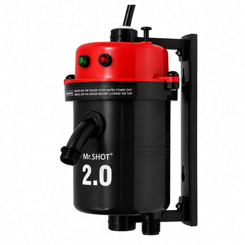 Mr.SHOT® 2.0 Walker | India's 1st Dual Thermostat Screwless Instant Water Heater | Red