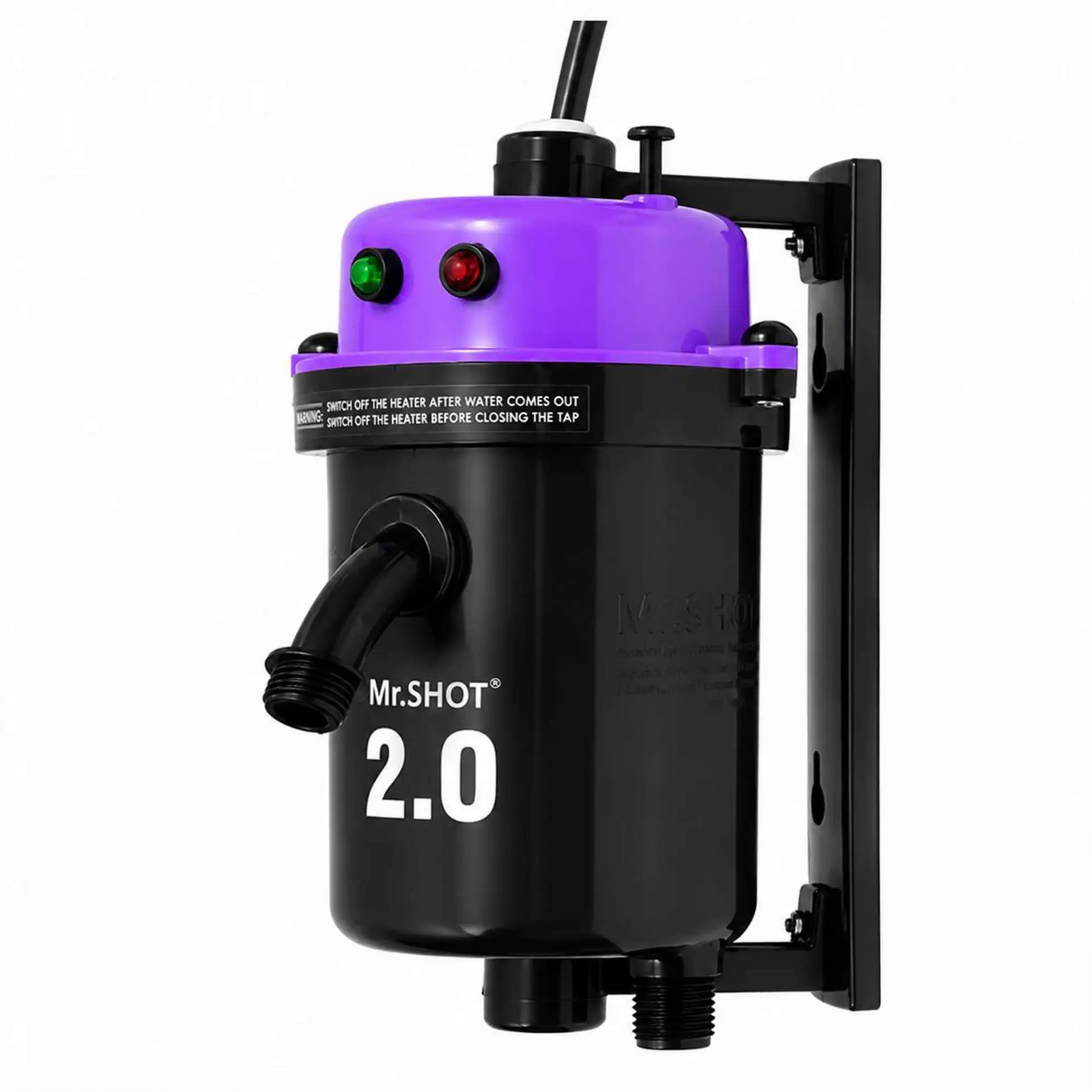 Mr.SHOT® 2.0 Walker | India's 1st Dual Thermostat Screwless Instant Water Heater | Violet
