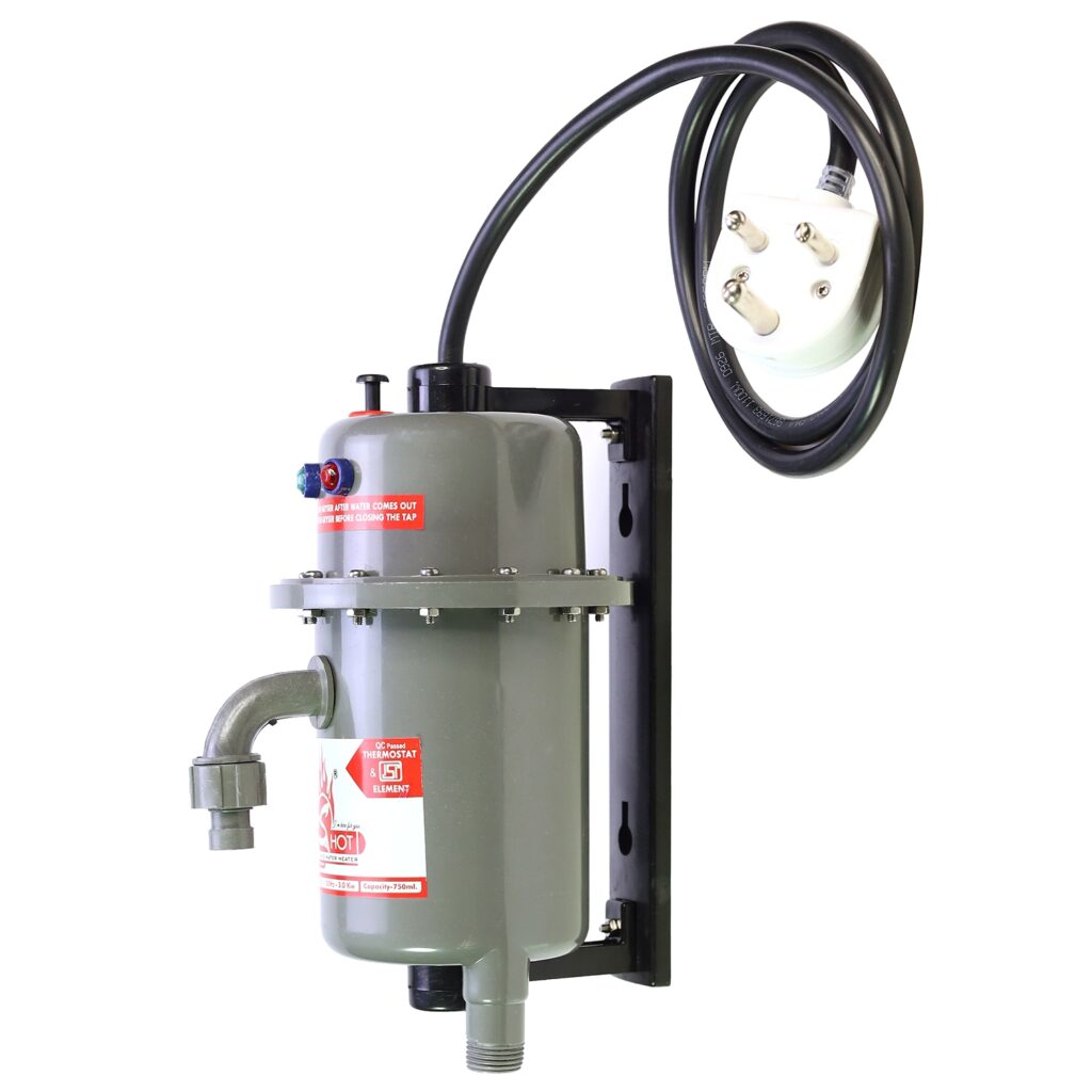 Mr.SHOT® Classic | Premium 3000W instant water heater with durable ABS body | Grey