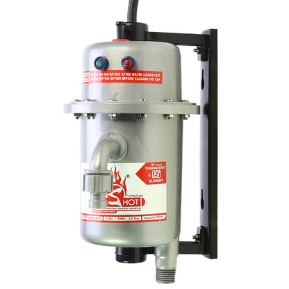 Mr.SHOT® Classic | Premium 3000W instant water heater with durable ABS body | Metallic Grey