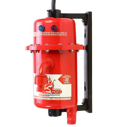Mr.SHOT® Classic | Premium 3000W instant water heater with durable ABS body | Red Color