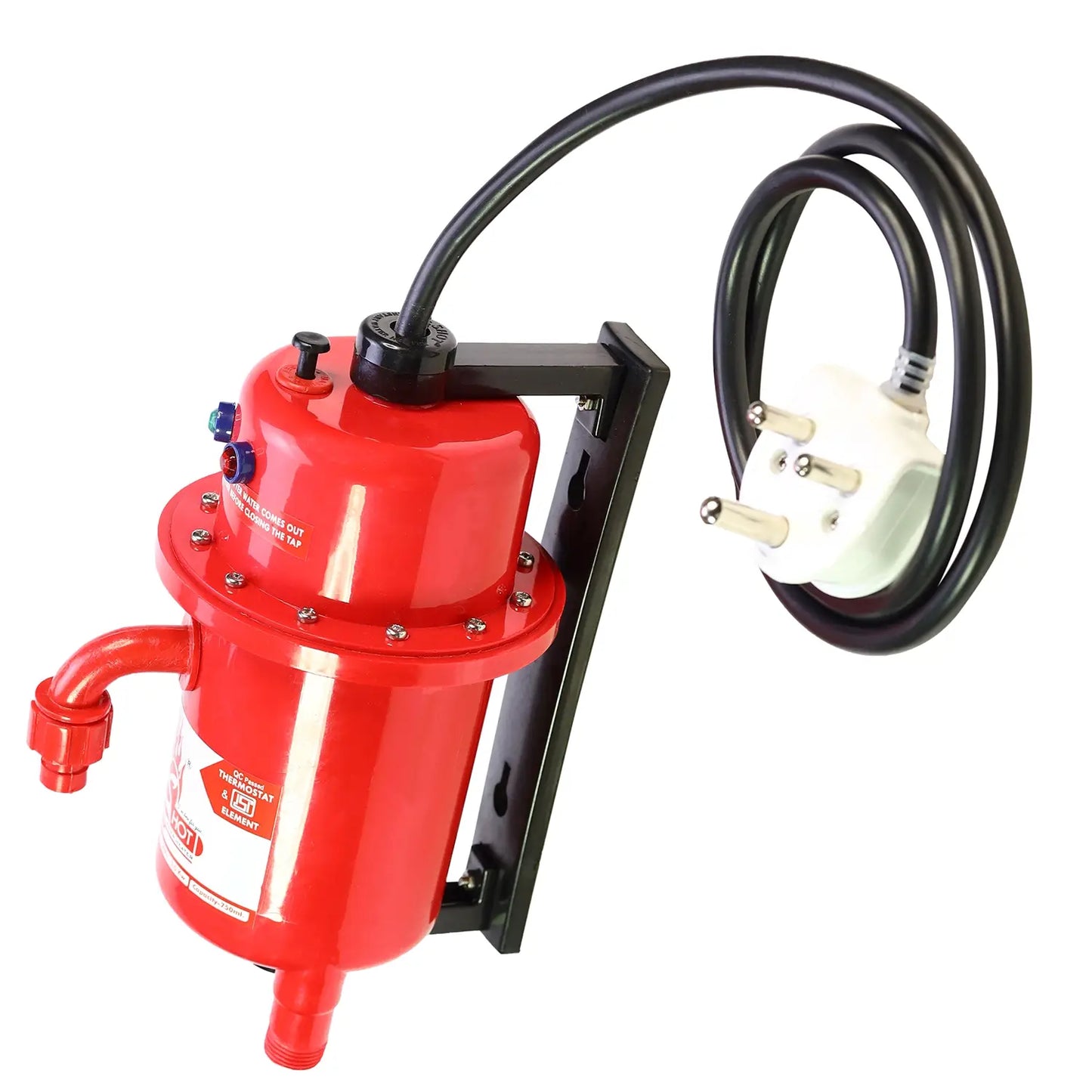 Mr.SHOT® Classic | Premium 3000W instant water heater with durable ABS body | Red Color