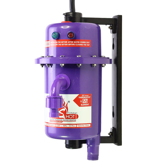 Mr.SHOT® Classic | Premium 3000W instant water heater with durable ABS body | Violet