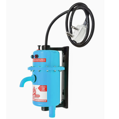 Mr.SHOT® Economy | 2800W instant water heater with 180° rotatable back stand for flexible installation | Blue
