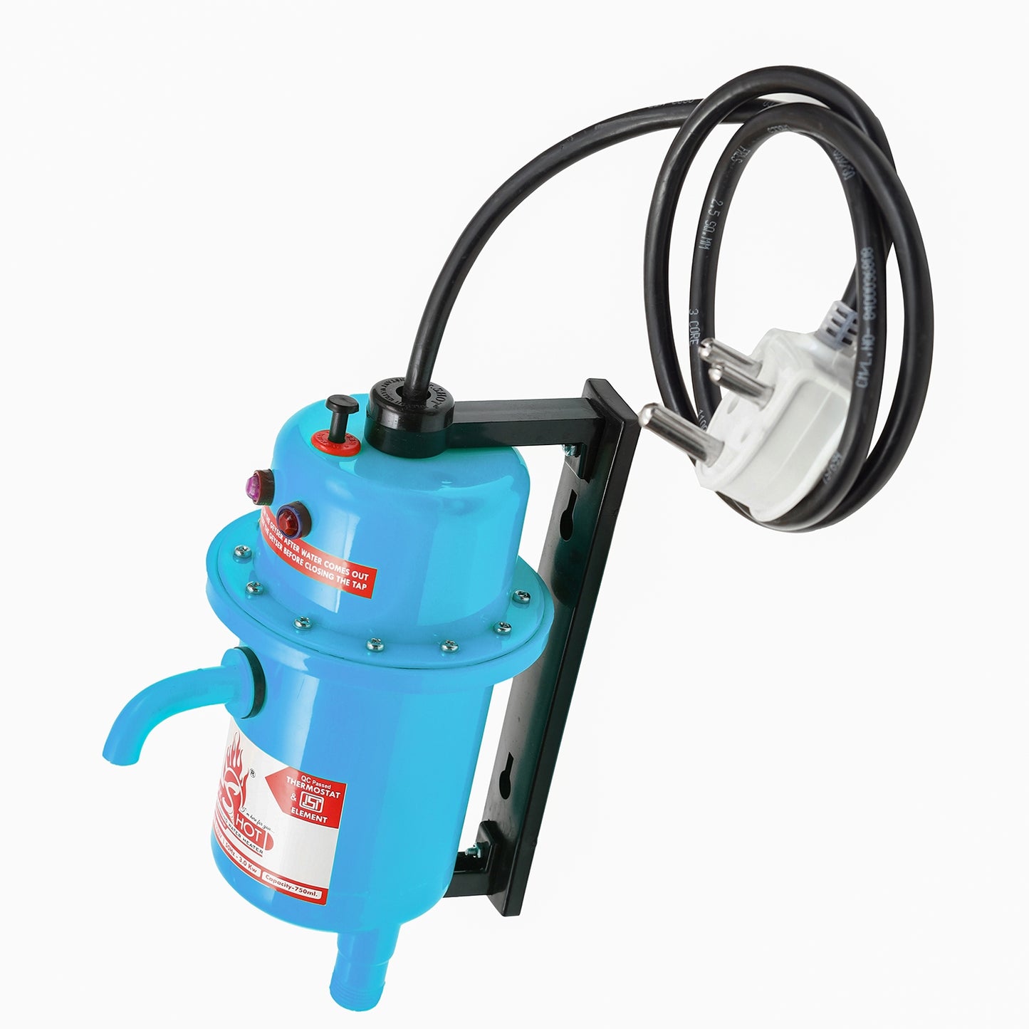 Mr.SHOT® Economy | 2800W instant water heater with 180° rotatable back stand for flexible installation | Blue