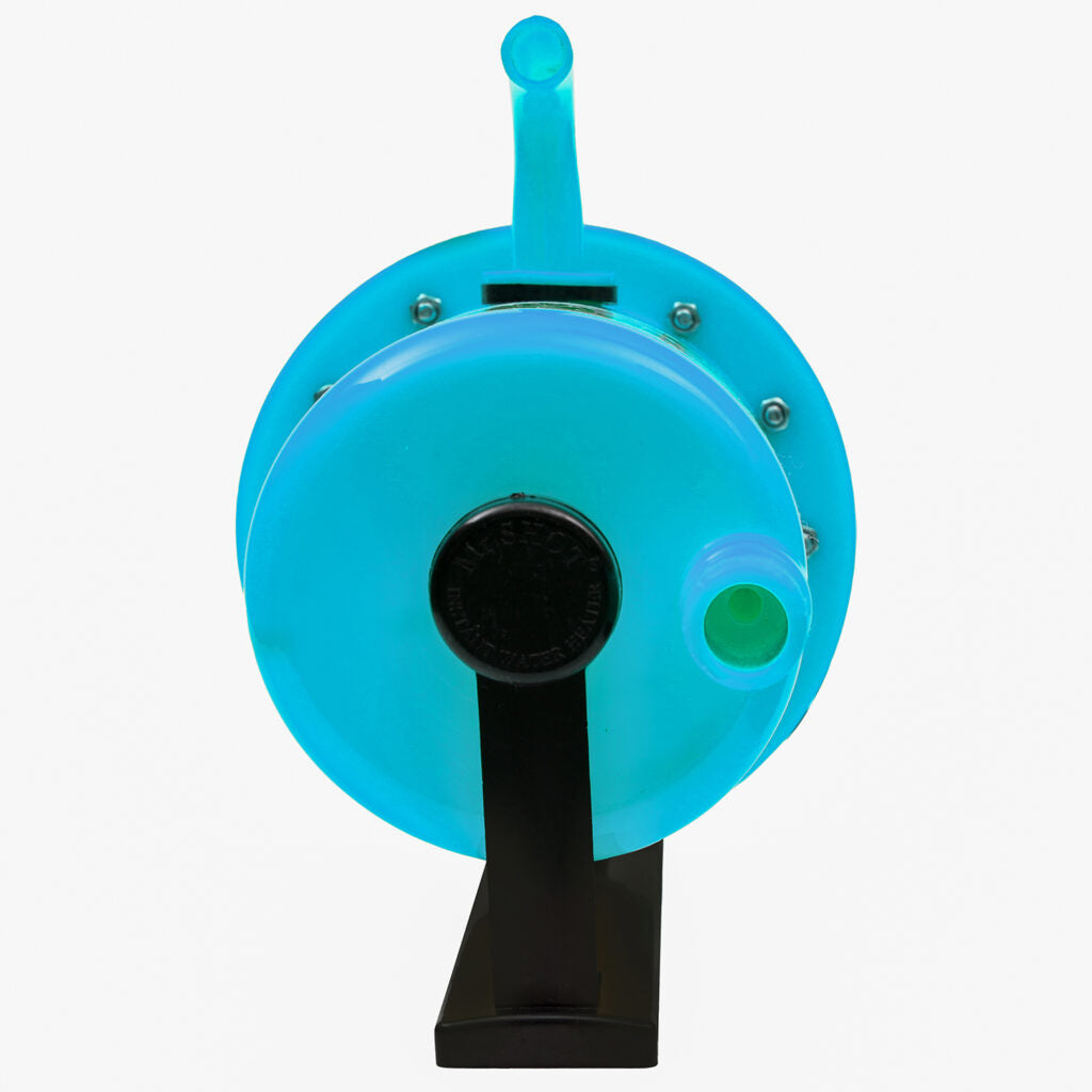 Mr.SHOT® Economy | 2800W instant water heater with 180° rotatable back stand for flexible installation | Blue
