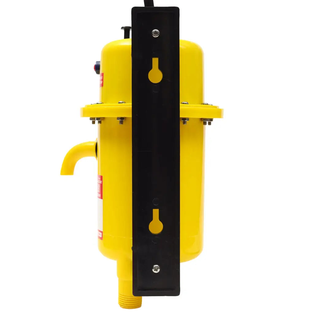 Mr.SHOT® Economy | 2800W instant water heater with 180° rotatable back stand for flexible installation | Yellow