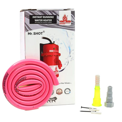 Mr.SHOT® Economy | 2800W instant water heater with 180° rotatable back stand for flexible installation | Yellow
