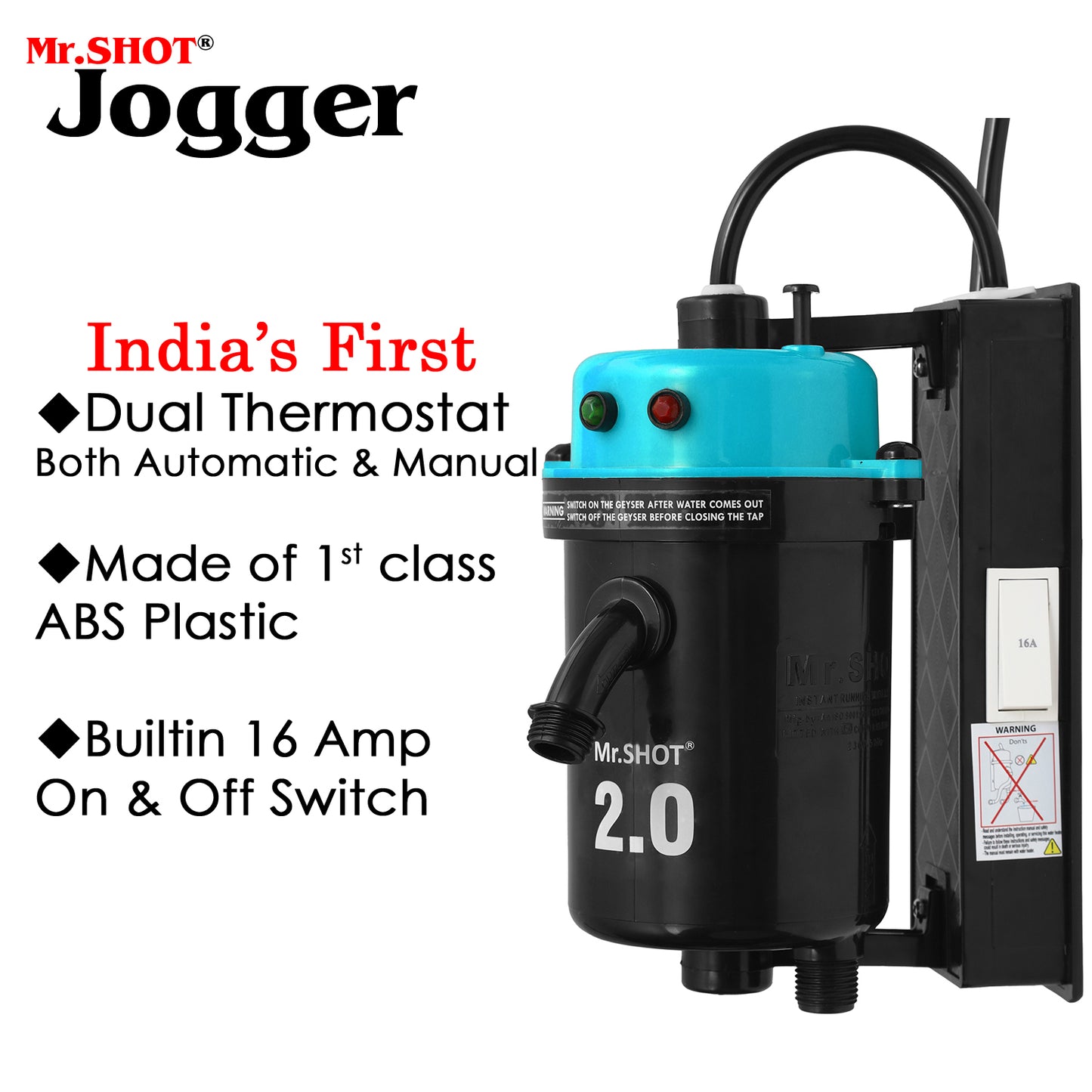 Mr.SHOT® 2.0 Jogger | Dual Thermostat model with built-in ON/OFF switch | GREEN