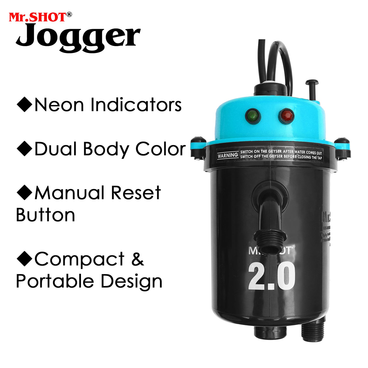 Mr.SHOT® 2.0 Jogger | Dual Thermostat model with built-in ON/OFF switch | GREEN