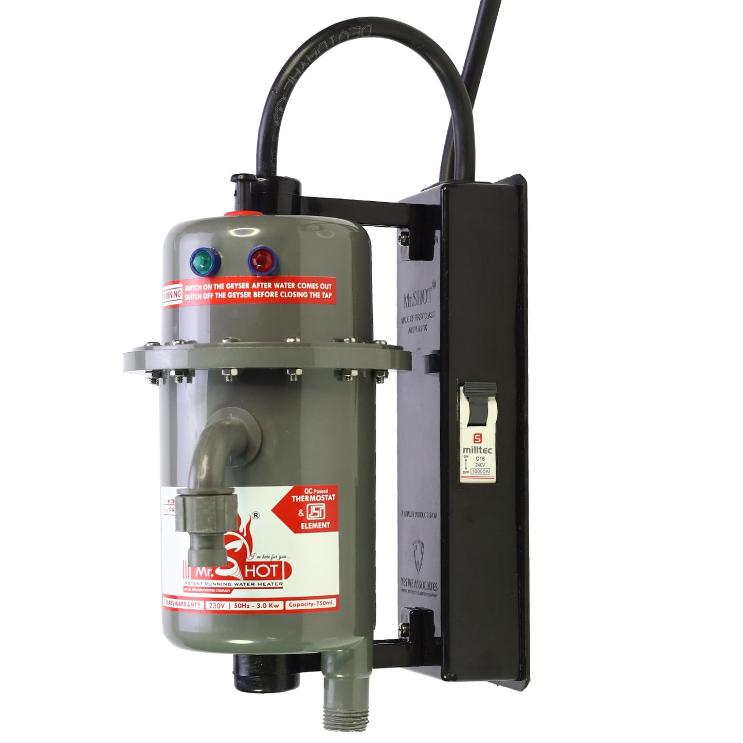 Mr.SHOT® Max | Premium 3000W model with built-in MCB protection | DARK GREY