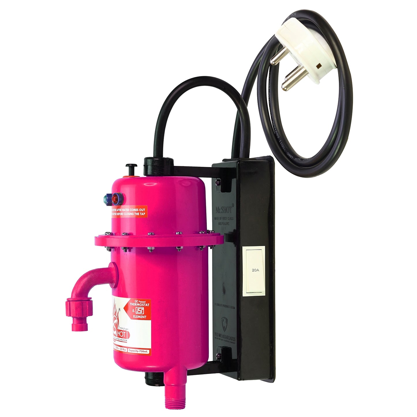 Mr.SHOT® Prime | Premium 3000W model with built-in ON/OFF switch | Dark Pink