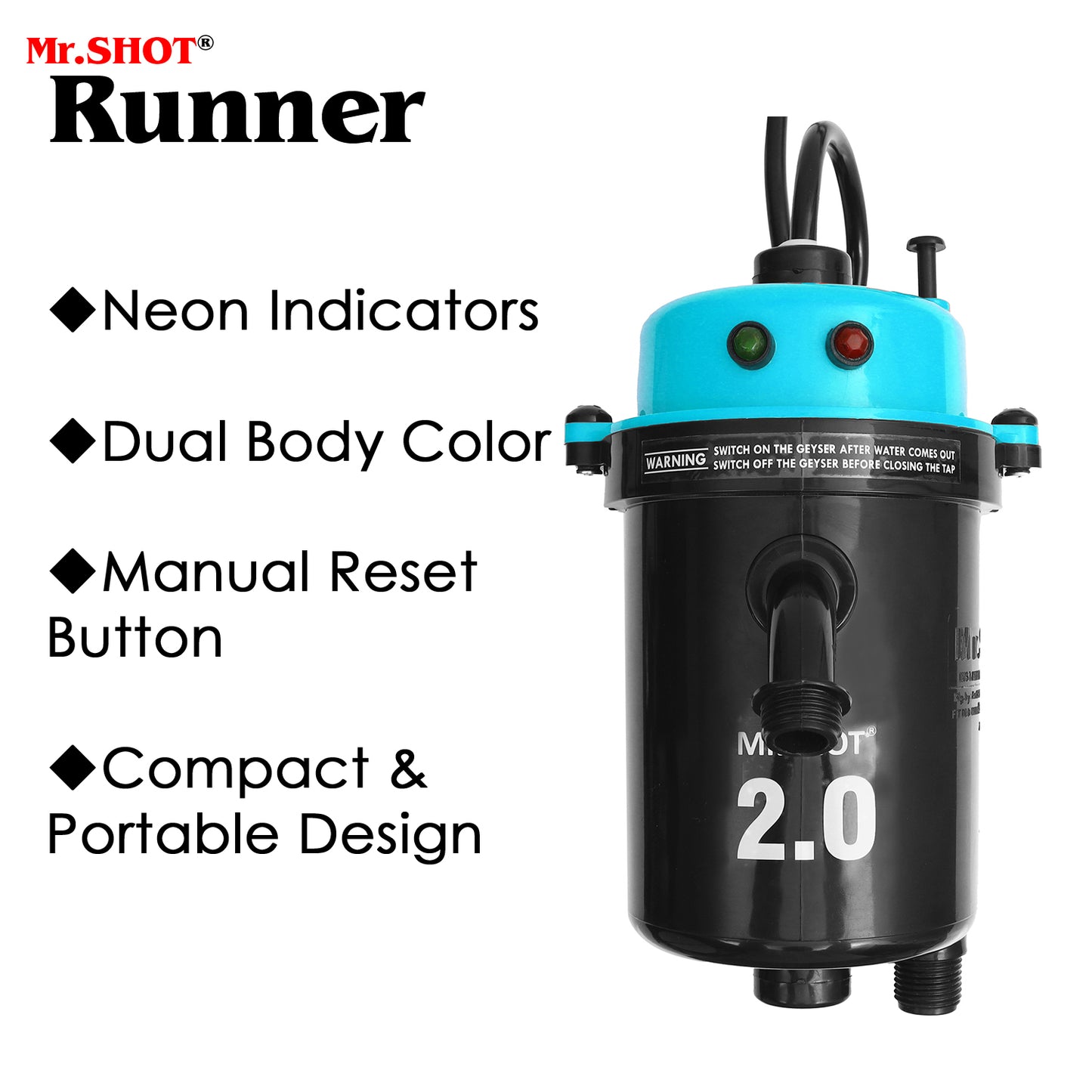 Mr.SHOT® 2.0 Runner | Dual Thermostat model with built-in MCB | GREEN