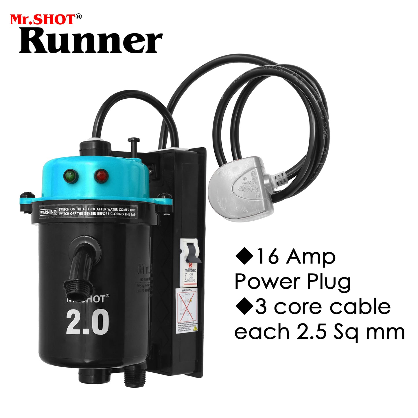 Mr.SHOT® 2.0 Runner | Dual Thermostat model with built-in MCB | GREEN
