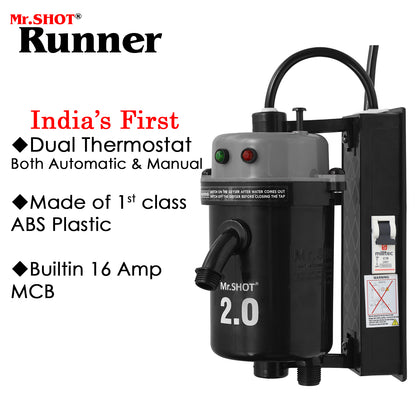Mr.SHOT® 2.0 Runner | Dual Thermostat model with built-in MCB | DARK GREY