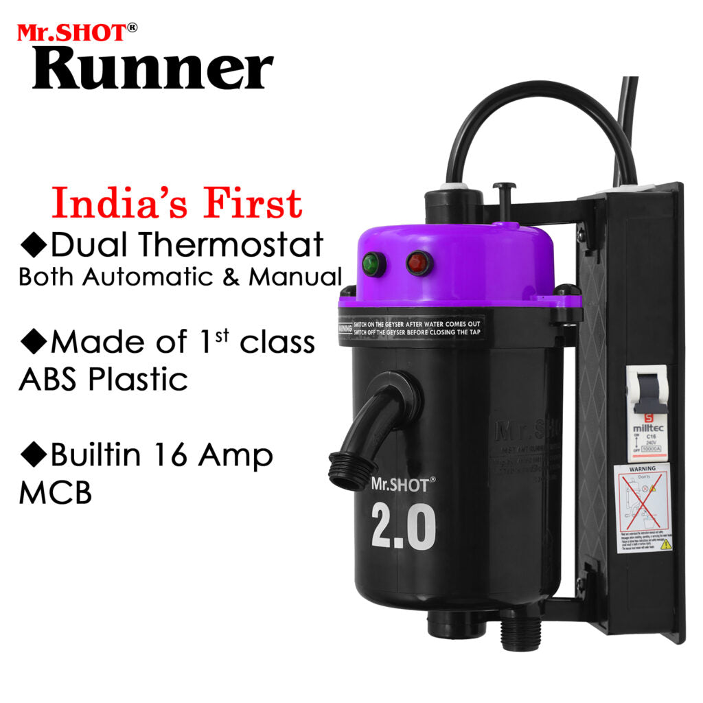 Mr.SHOT® 2.0 Runner | Dual Thermostat model with built-in MCB | VIOLET