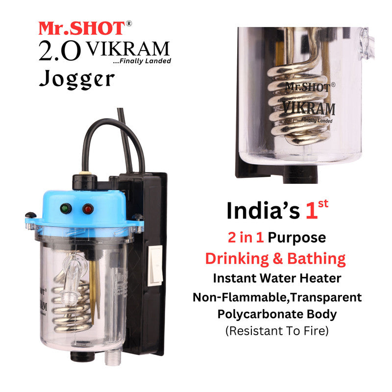 Mr.SHOT® Vikram Jogger Transparent model with built-in ON/OFF switch | BLUE