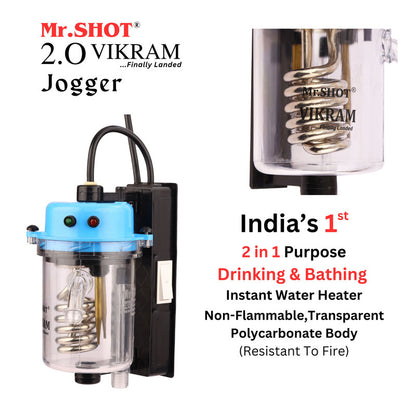 Mr.SHOT® Vikram Jogger Transparent model with built-in ON/OFF switch | BLUE