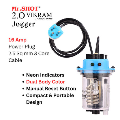 Mr.SHOT® Vikram Jogger Transparent model with built-in ON/OFF switch | BLUE