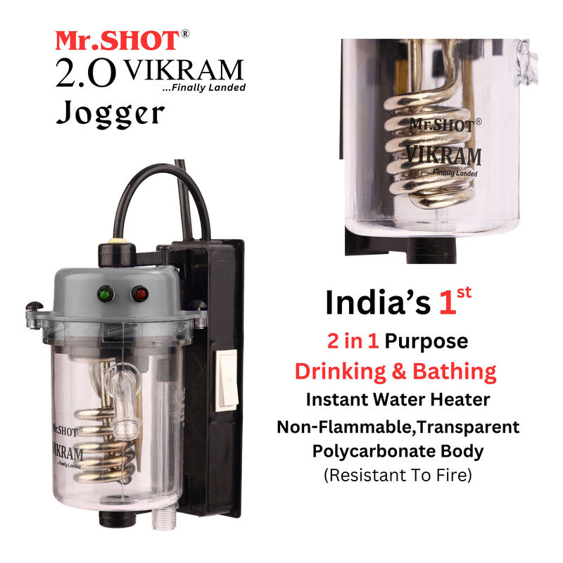 Mr.SHOT® Vikram Jogger Transparent model with built-in ON/OFF switch | DARK GREY