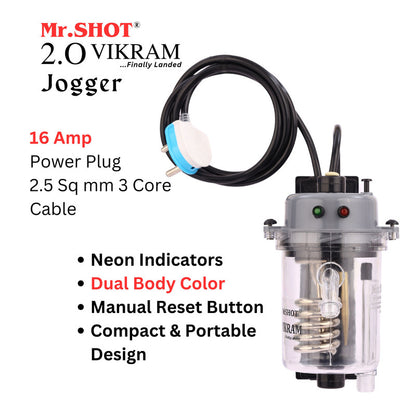 Mr.SHOT® Vikram Jogger Transparent model with built-in ON/OFF switch | DARK GREY