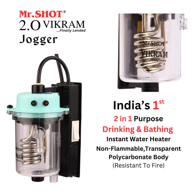Mr.SHOT® Vikram Jogger Transparent model with built-in ON/OFF switch | GREEN