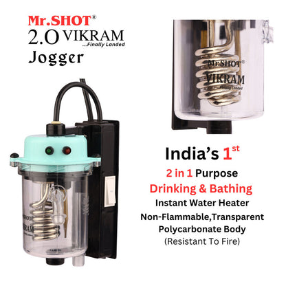 Mr.SHOT® Vikram Jogger Transparent model with built-in ON/OFF switch | GREEN