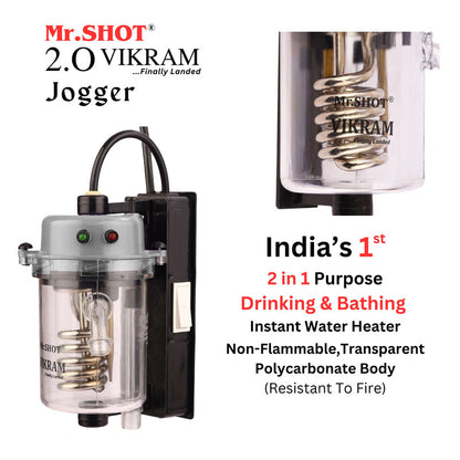 Mr.SHOT® Vikram Jogger Transparent model with built-in ON/OFF switch | METALLIC GREY