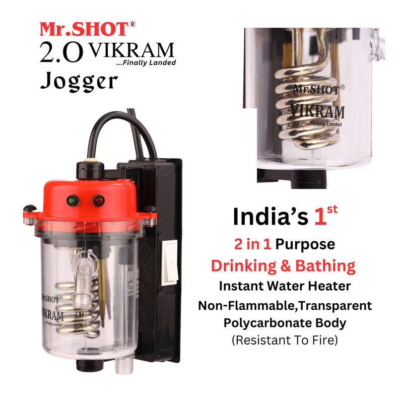 Mr.SHOT® Vikram Jogger Transparent model with built-in ON/OFF switch | RED
