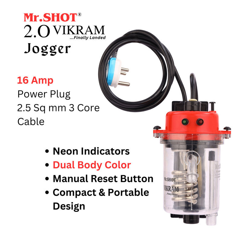 Mr.SHOT® Vikram Jogger Transparent model with built-in ON/OFF switch | RED