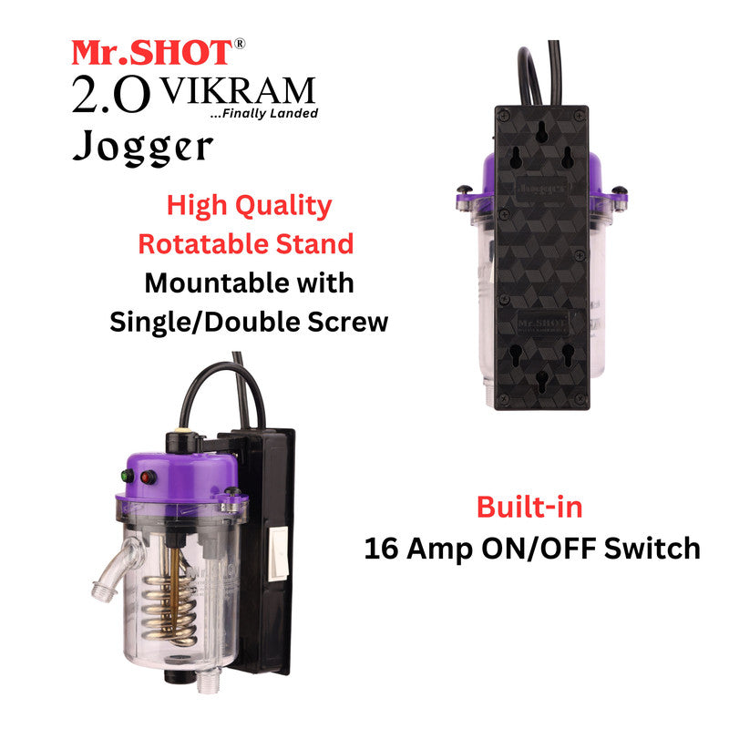 Mr.SHOT® Vikram Jogger Transparent model with built-in ON/OFF switch | VIOLET