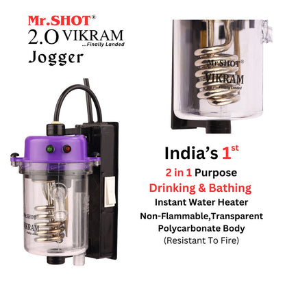 Mr.SHOT® Vikram Jogger Transparent model with built-in ON/OFF switch | VIOLET
