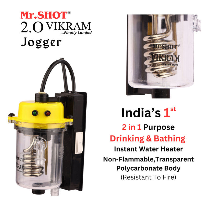 Mr.SHOT® Vikram Jogger Transparent model with built-in ON/OFF switch | YELLOW