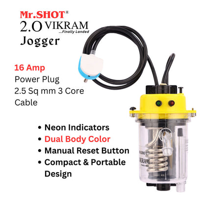 Mr.SHOT® Vikram Jogger Transparent model with built-in ON/OFF switch | YELLOW