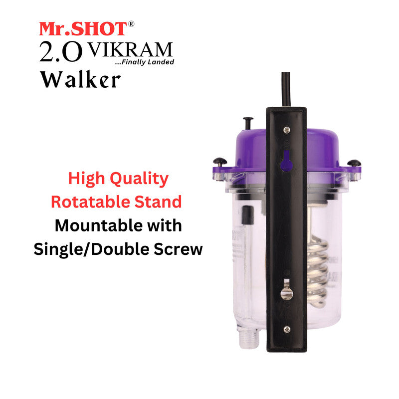 Mr.SHOT® Vikram Walker | Transparent instant water heater with engineering-grade polycarbonate body | VOILET