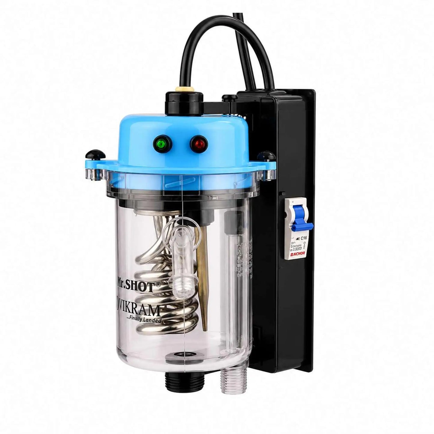 Mr.SHOT® Vikram Runner | Transparent model with built-in MCB | BLUE