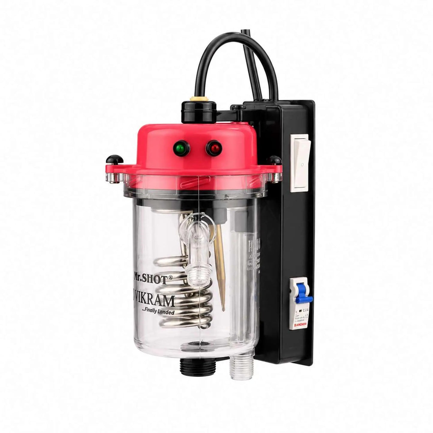 Mr.SHOT® Vikram Winner | Transparent flagship model with ON/OFF switch and MCB | DARK PINK