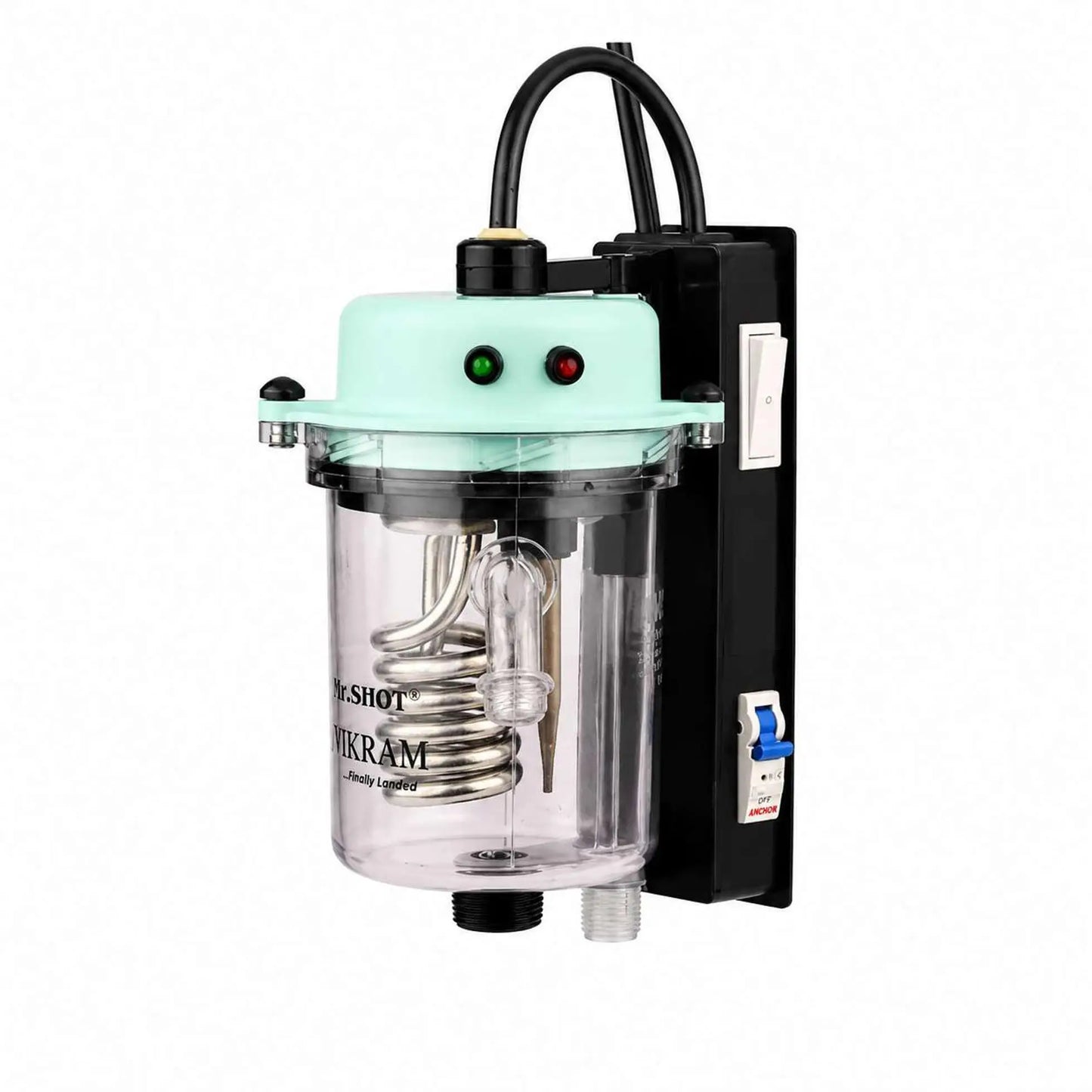 Mr.SHOT® Vikram Winner | Transparent flagship model with ON/OFF switch and MCB | GREEN