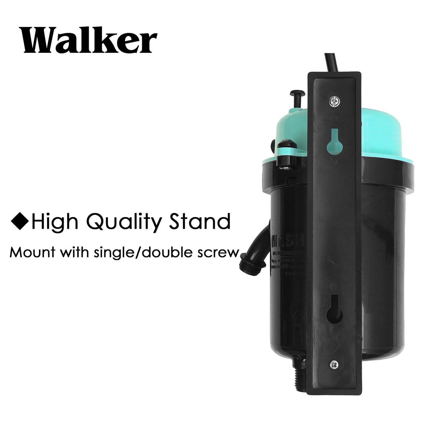 Mr.SHOT® 2.0 Walker | India's 1st Dual Thermostat Screwless Instant Water Heater | Green