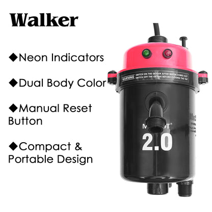 Mr.SHOT® 2.0 Walker | India's 1st Dual Thermostat Screwless Instant Water Heater | Dark Pink