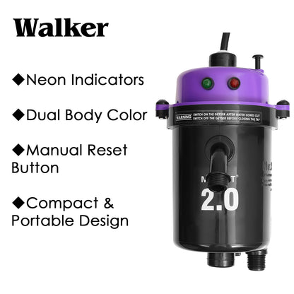 Mr.SHOT® 2.0 Walker | India's 1st Dual Thermostat Screwless Instant Water Heater | Violet