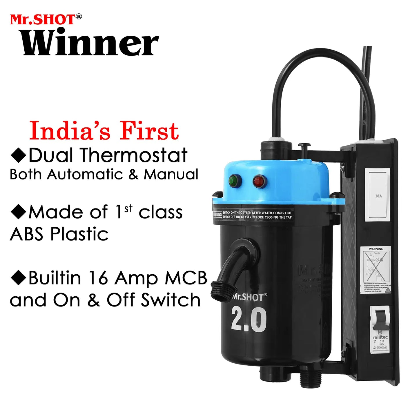 Mr.SHOT® 2.0 Winner | Flagship model with ON/OFF switch and MCB | BLUE