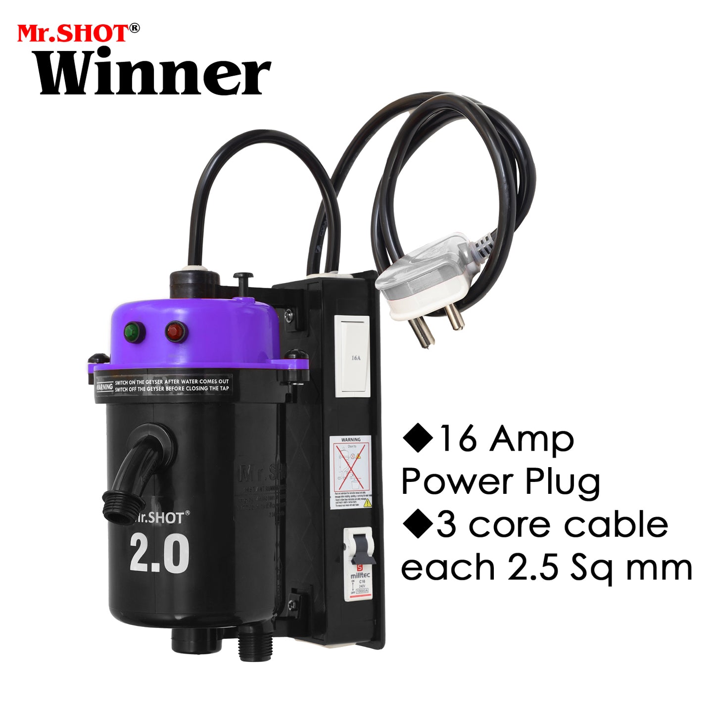 Mr.SHOT® 2.0 Winner | Flagship model with ON/OFF switch and MCB | VIOLET