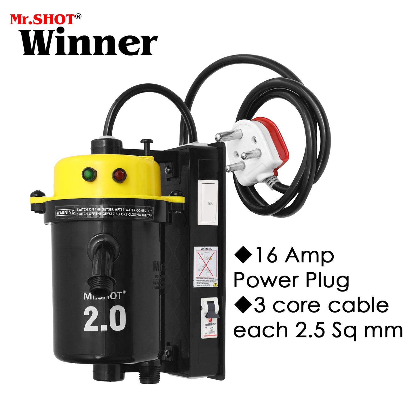 Mr.SHOT® 2.0 Winner | Flagship model with ON/OFF switch and MCB | YELLOW